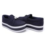 Slip On Pérola Sola Alta Jeans DKShoes