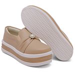 Slip On Pérola Sola Alta Rosê DKShoes