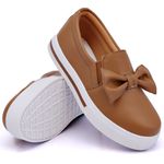 Slip On Siena Laço Deitado Caramelo DKShoes