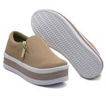 Slip On Zíper Sola Alta Rosê DKShoes