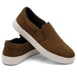  Tênis Casual Slip On calce Fácil DKShoes Masculino Caramelo