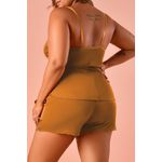 Baby Doll Ritati Plus Size em Liganete e Renda Damasco