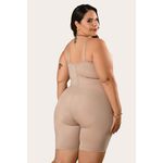 Macaquinho Modelador Plus Size Ritati em Cetinete Chocolate
