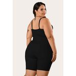 Macaquinho Modelador Plus Size Ritati em Cetinete Preto