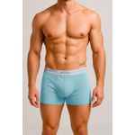 Cueca Microfibra Boxer Azul Claro
