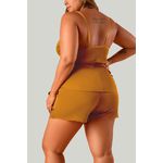 Baby Doll Ritati Plus Size em Liganete e Renda Damasco