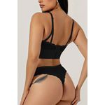 Calça Fio Dental Ritati em Renda Preto