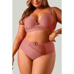 Conjunto Ritati Plus Size Fio em Microfibra Texturada e Renda