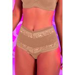 Calça Ritati com Reforço Abdominal em Renda e Microfibra Chocolate