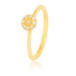 Anel Chuveirinho Em Ouro 18k Com Diamantes