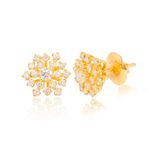 Brinco Buquê Em Ouro 18k Com Diamantes