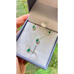 Conjunto Lillium Gota Em Prata Cravejado Com Zircônias