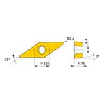 Inserto Pastilha Videa Vcmt160404 Vp15tf Mitsubish + Brinde 