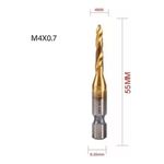 Broca Macho Aço Rápido Revestido Titânio Fura E Faz Rosca M4