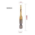 Broca Macho Aço Rápido Revestido Titânio Fura E Faz Rosca M3