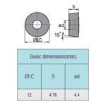 Inserto Pastilha Rpmt 1204 Rcgt 1204 Alumínio 