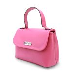 Bolsa Feminina Couro Legitimo Clucth Alça de Mão e Transversal Rosa Pink