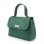 Bolsa Feminina Couro Legitimo Clucth Alça de Mão e Transversal Verde