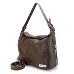 Bolsa Feminina Couro Legitimo Sacola Hobo Média Café