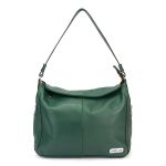 Bolsa Feminina Couro Legitimo Sacola Hobo Média Verde