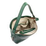 Bolsa Feminina Couro Legitimo Sacola Hobo Média Verde