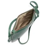 Bolsa Feminina Transversal Pequena Couro Legitimo Verde Militar