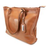 Bolsa Feminina Couro Legitimo Sacola Grande Caramelo