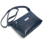 Bolsa Feminina Transversal Pequena em Couro Legitimo Azul
