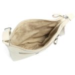Bolsa Feminina Transversal Pequena em Couro Legitimo Off White