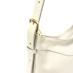 Bolsa Feminina Transversal e Ombro com Regulagem Sacola Média em Couro Legitimo Off White