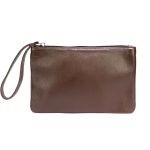 Necessaire Feminina em Couro Legitimo Café