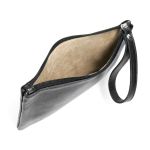 Necessaire Feminina em Couro Legitimo Preta