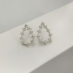 Brinco Gota Com Zirconia Prata 925