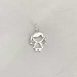 Pingente Menina com Zirconia Prata 925