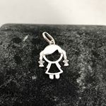 Pingente Menina com Zirconia Prata 925