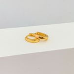 Argola Click Oval Lisa Banhada a Ouro 18k