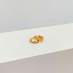 Argola Click Cravejada Zirconia Cristal Banhada a Ouro 18k