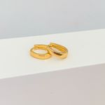 Argola Click Oval Lisa Banhada a Ouro 18k
