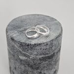 Argola Click Fio Abaulado Liso Prata 925
