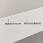 Brinco Palito Grande com Zirconia Prata 925