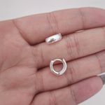 Argola Click Lisa Fio 4mm Prata 925