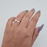 Anel Solitario Zirconia Cristal Prata 925