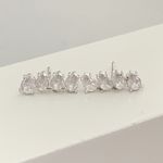 Brinco Gotas com Zirconia Cristal Prata 925