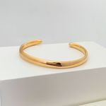 Bracelete Aberto Liso Banhado a Ouro 18k
