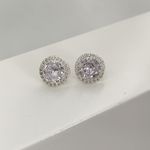 Brinco Redondo com Zirconia Cristal Prata 925