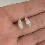 Brinco Gota Pequena com Zirconia Prata 925