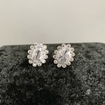 Brinco Oval com Zirconia Cristal Prata 925