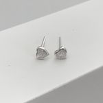 Brinco Baby Coraçao Zirconia Cristal Prata 925