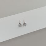 Brinco Coraçao Zirconia 4x4mm Prata 925