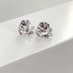 Brinco Coraçao Zirconia Cristal 10x10mm Prata 925